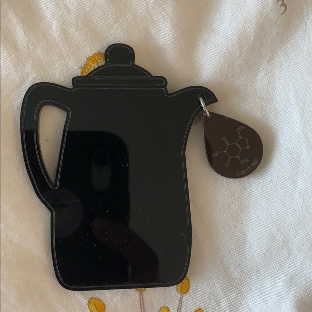 SUMMER BLUE COFFEE BROOCH